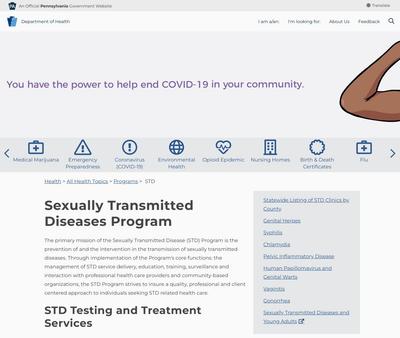 STD Testing at Pennsylvania Department of Health:Westmoreland County State Health Center