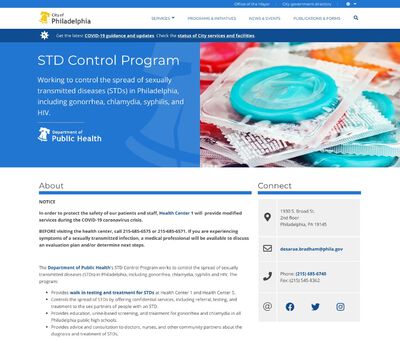 STD Testing at Philadelphia Health Center 1