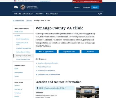 STD Testing at Venango County VA Clinic