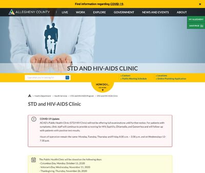 STD Testing at Allegheny County STD and HIV-AIDS Clinic