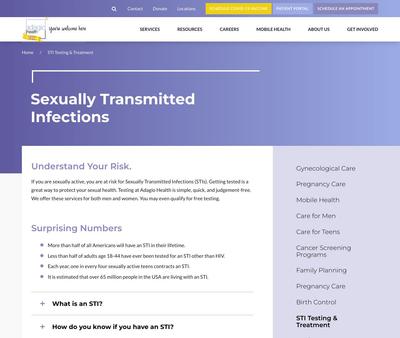 STD Testing at Adagio Health Sharon