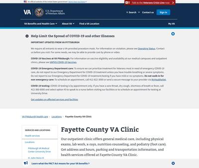 STD Testing at Fayette County VA Clinic