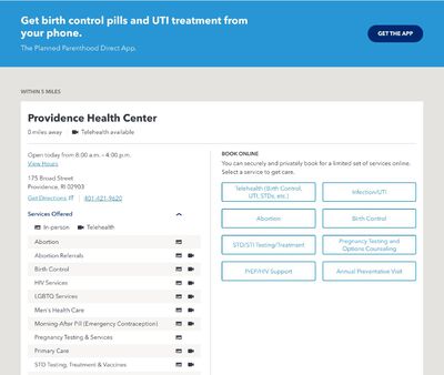 STD Testing at Planned Parenthood of Southern New England, Inc.