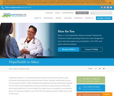 STD Testing at HopeHealth in Aiken
