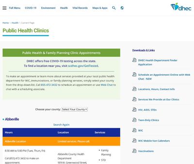 STD Testing at Anderson Public Health