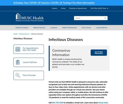 STD Testing at MUSC Health Infectious Diseases