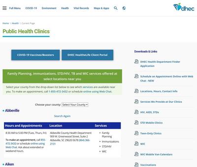 STD Testing at Darlington County Health Department