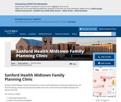 STD Testing at Sanford Health Midtown Family Planning Clinic
