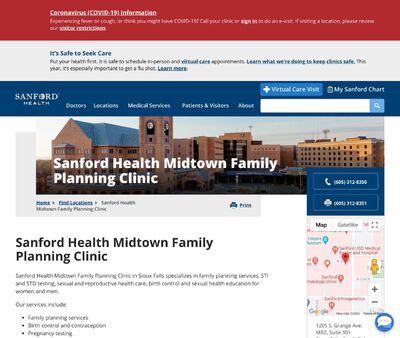 STD Testing at Sanford Health Midtown Family Planning Clinic