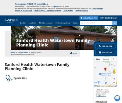 STD Testing at Sanford Health Watertown Family Planning Clinic