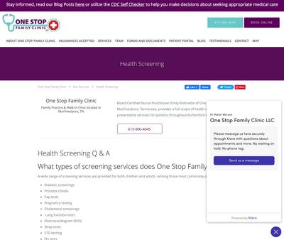 STD Testing at One Stop Family Clinic