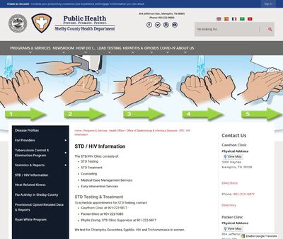 STD Testing at Shelby County Health Department (Cawthon STD/HIV Clinic)