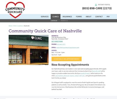 STD Testing at Community Quick Care of Nashville