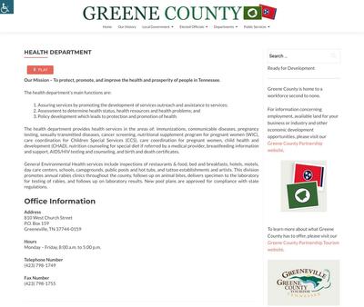 STD Testing at Greene County Health Department