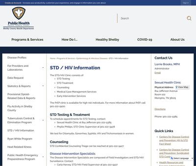 STD Testing at Shelby County Health Department