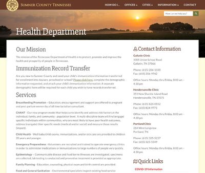 STD Testing at Sumner County Tennessee Health Department