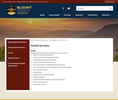 STD Testing at Blount County Health Department