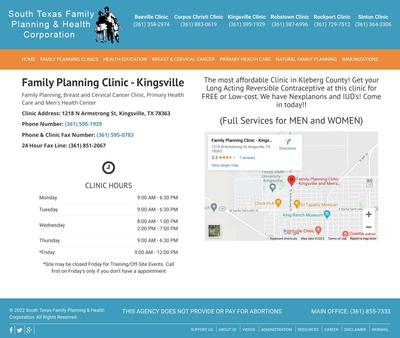 STD Testing at Family Planning Clinic - Kingsville and Men's Health Center (STFPHC)