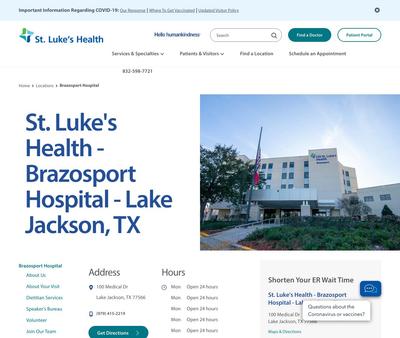 STD Testing at Luke's Health - Brazosport Hospital - Lake Jackson, TX
