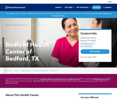 STD Testing at Planned Parenthood of Greater Texas Bedford Health Center