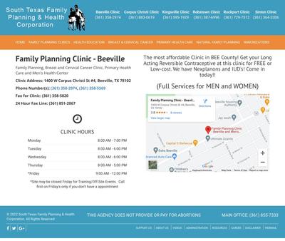 STD Testing at Family Planning Clinic - Beeville and Men's Health Center (STFPHC)