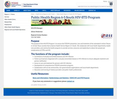 STD Testing at Health Department-Public Health Clinic