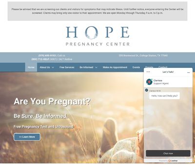 STD Testing at Hope Pregnancy Center of Brazos Valley