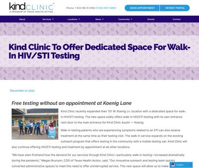 STD Testing at Kind Clinic - San Antonio