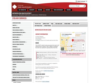 STD Testing at STD/HIV Clinic