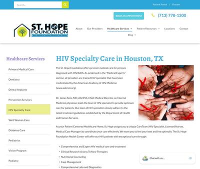 STD Testing at St. Hope Foundation - Sugar Land