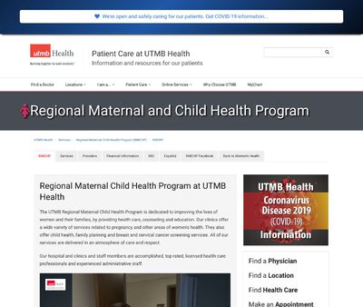 STD Testing at University of Texas Medical Branch, Regional Maternal and Child Health Program