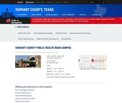 STD Testing at Tarrant County Public Health