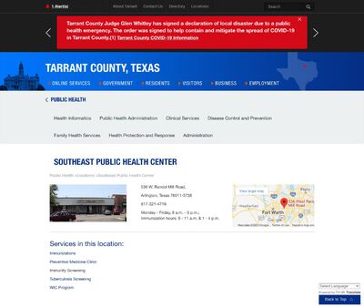 STD Testing at Tarrant County Public Health Department (Arlington Public Health Center)