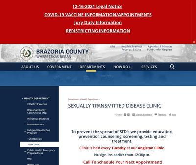 STD Testing at Brazoria County Health Department