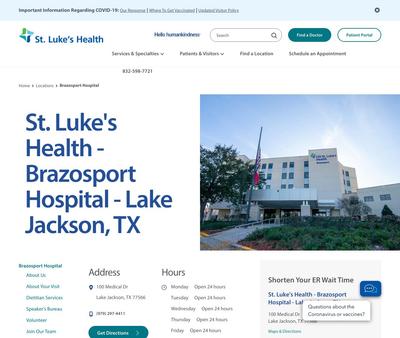 STD Testing at St. Luke's Health - Brazosport Hospital - Lake Jackson, TX