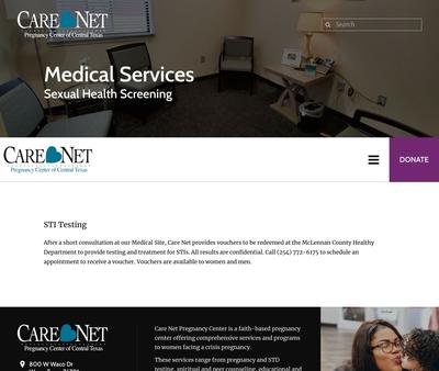 STD Testing at Care Net Pregnancy Center