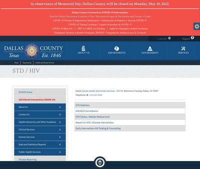 STD Testing at Dallas County Health and Human Services - DCHHS
