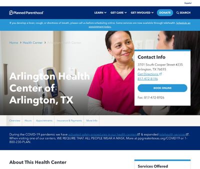 STD Testing at Planned Parenthood of Greater Texas (Arlington Health Center)