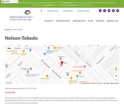 STD Testing at Resource Center Nelson-Tebedo