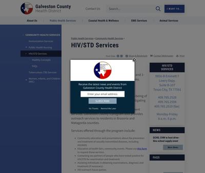 STD Testing at Galveston County Health District