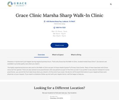STD Testing at Grace Clinic Marsha Sharp Walk-In Clinic