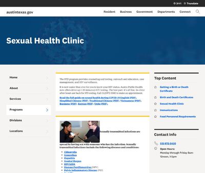STD Testing at Austin Public Health Sexual Health Clinic