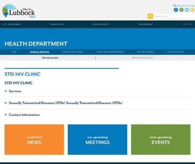 STD Testing at City of Lubbock Health Department