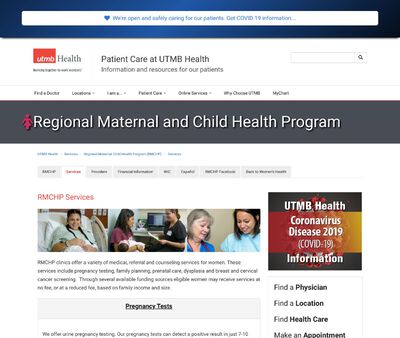 STD Testing at University of Texas Medical Branch - Regional Maternal Child Health Program
