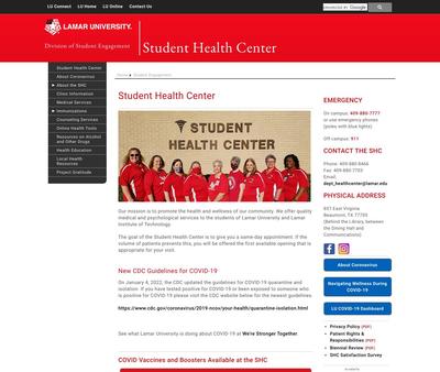 STD Testing at Lamar University Student Health Center