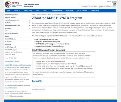 STD Testing at Texas Human Service Department