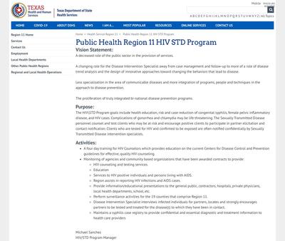 STD Testing at Texas Department of Human Services