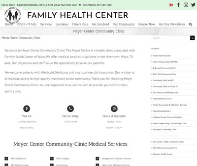 STD Testing at Family Health Center (Meyer Center Community Clinic)