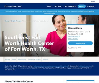 STD Testing at Southwest Fort Worth Health Center of Fort Worth, TX