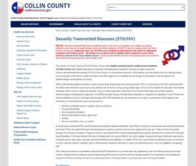 STD Testing at Collin County Health Care Services